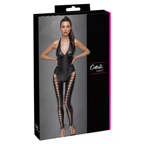 Cottelli Party - Combinaison corset à col (noir) - XL