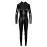 Noir - Combinaison longue motif serpent (noir) - L