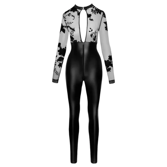 Noir - Combinaison avec haut en dentelle (noir)