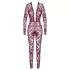 Noir Kink Royal - body résille transparent - rouge - M