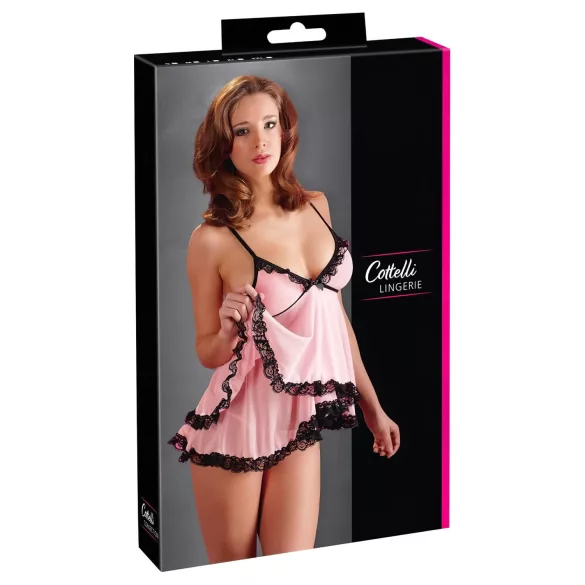 Cottelli - Babydoll sexy à volants - lingerie femme - L