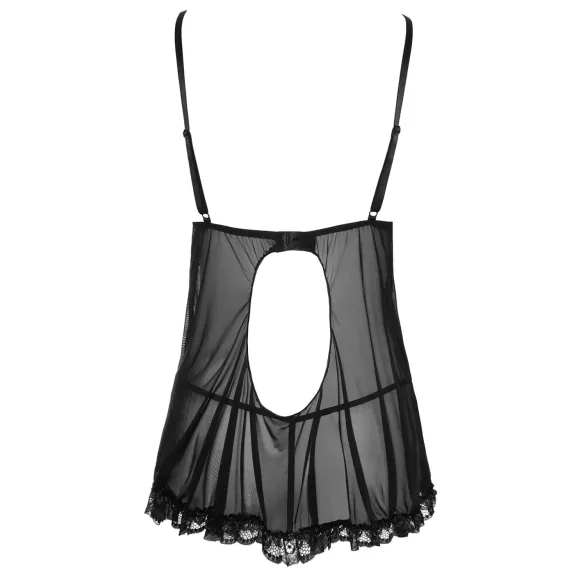 Cottelli - Babydoll sexy volanté - noir - M