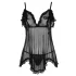 Cottelli - Babydoll sexy volanté - noir - L