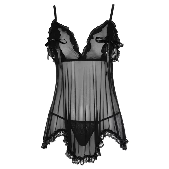 Cottelli - Babydoll sexy volanté - noir - XL