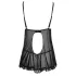 Cottelli - Babydoll sexy volanté - noir - XXL