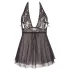 Cottelli - Babydoll grande taille dentelle - noir - 3XL