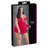 Cottelli Plus Size - babydoll sexy en dentelle - grande taille - rouge