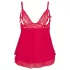 Cottelli Plus Size - babydoll sexy en dentelle - grande taille - rouge - XL