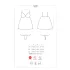 Obsessive Luvae - nuisette à fleurs avec strass et string - noir - L/XL