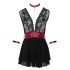 Babydoll dentelle noir avec col bondage Cottelli