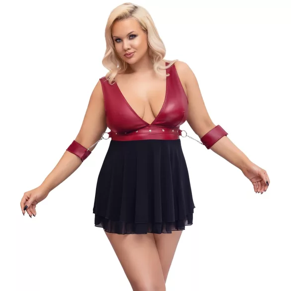 Cottelli Bondage Plus Size - babydoll rouge