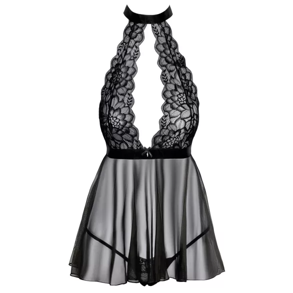 Kissable - nuisette babydoll dentelle tour de cou - noir