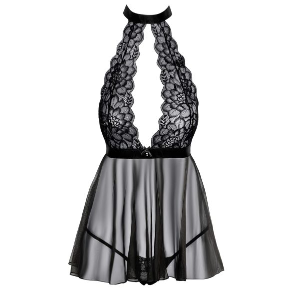 Kissable - nuisette babydoll dentelle tour de cou - noir - L/XL