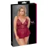 Cottelli Curves - robe courte en dentelle - ensemble - rouge