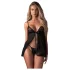 Obsessive - babydoll en dentelle - ensemble - noir