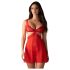 Obsessive Cupide Desir - nuisette dentelle transparente (rouge)