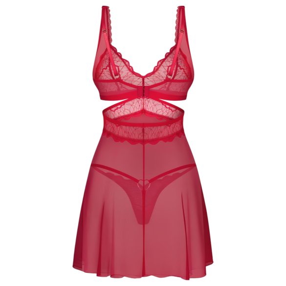 Obsessive Cupide Desir - nuisette dentelle transparente (rouge)