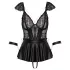 Cottelli Bondage - Robe en dentelle avec menottes (noir) - M