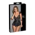 Cottelli Bondage - Robe en dentelle avec menottes (noir) - L