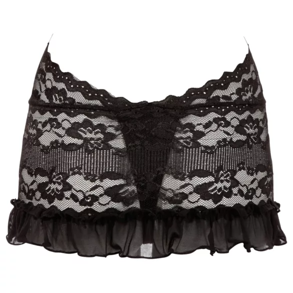 Cottelli - Robe mini en dentelle à tour de cou - noir - L