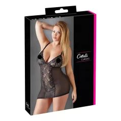   Cottelli - nuisette grande taille transparente en dentelle - noir