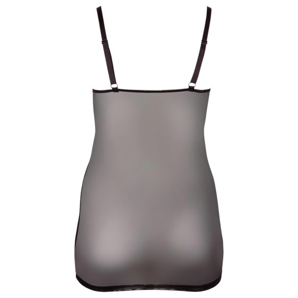 Cottelli Plus Size - nuisette en dentelle transparente noire - 3XL