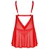 Obsessive Elianes - ensemble babydoll en dentelle (rouge) - M/L