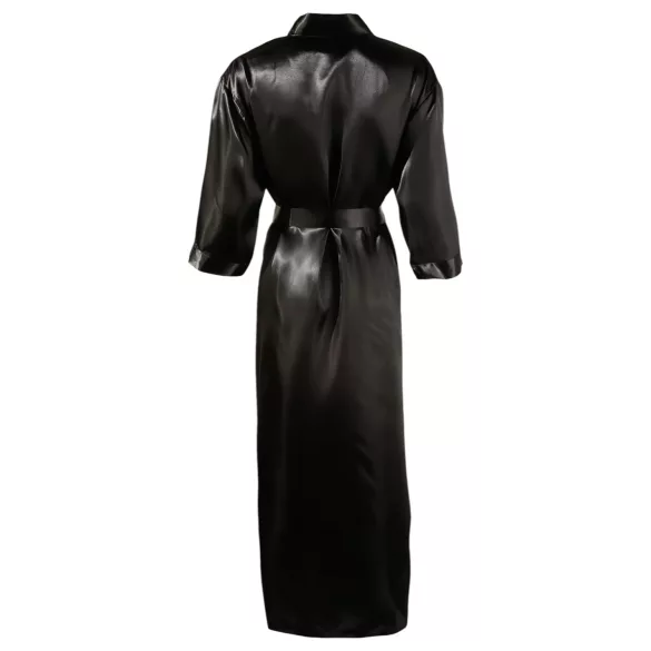 Cottelli - Peignoir satiné - Noir - L/XL
