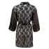 Cottelli - peignoir court satin dentelle - noir