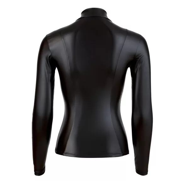 Cottelli - top femme manches longues brillant - noir - M
