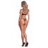 Obsessive Keira Lise - ensemble soutien-gorge brillant - noir