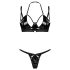 Obsessive Keira Lise - ensemble soutien-gorge brillant - noir - L/XL