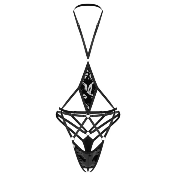 Obsessive - Body ouvert à lanières - noir