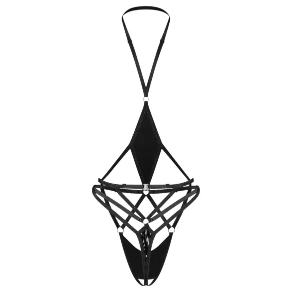 Obsessive - Body ouvert à lanières - noir