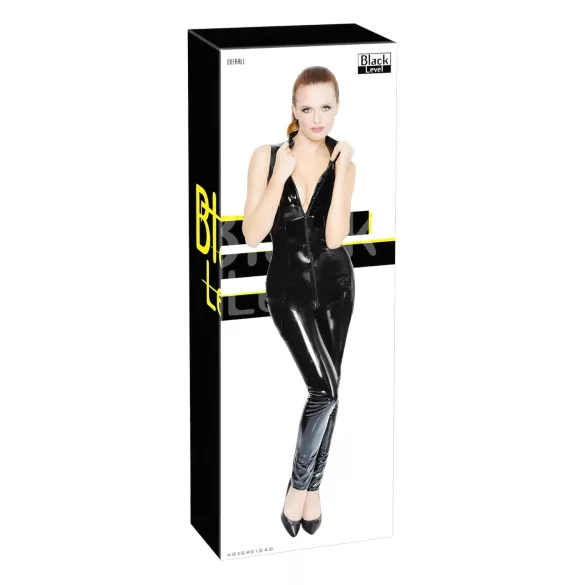 Black Level - combinaison brillante zippée - noir - L