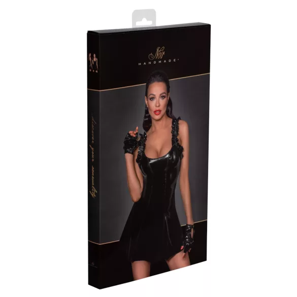 Noir - robe mini à volants (noir) - L