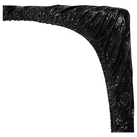 Drap laqué - drap housse imperméable - vinyle noir - 160x200 cm