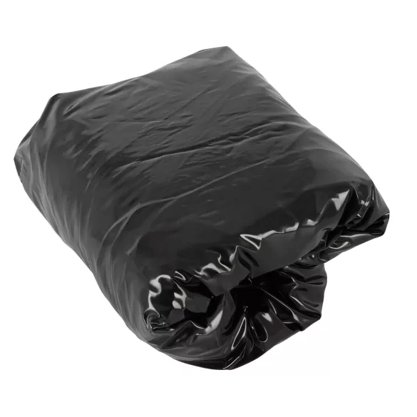 Drap laqué - drap housse imperméable - vinyle noir - 160x200 cm
