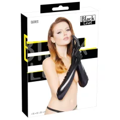 Black Level - gants en vinyle brillant - noir