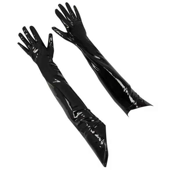 Black Level - gants longs en vinyle noir - L