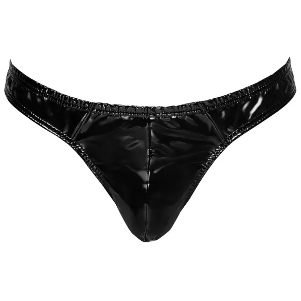 Black Level - string homme classique - effet laqué noir
