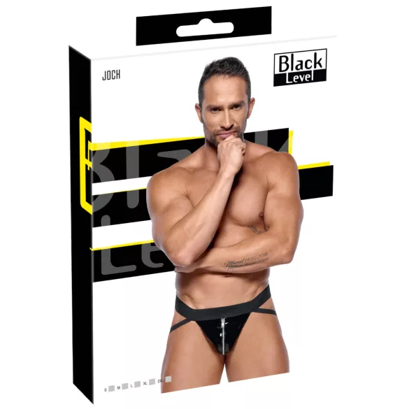 Black Level - jockstrap zippé - vinyle noir - M