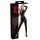 Combinaison latex manches longues noire - M