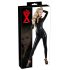 Combinaison latex manches longues noire - M