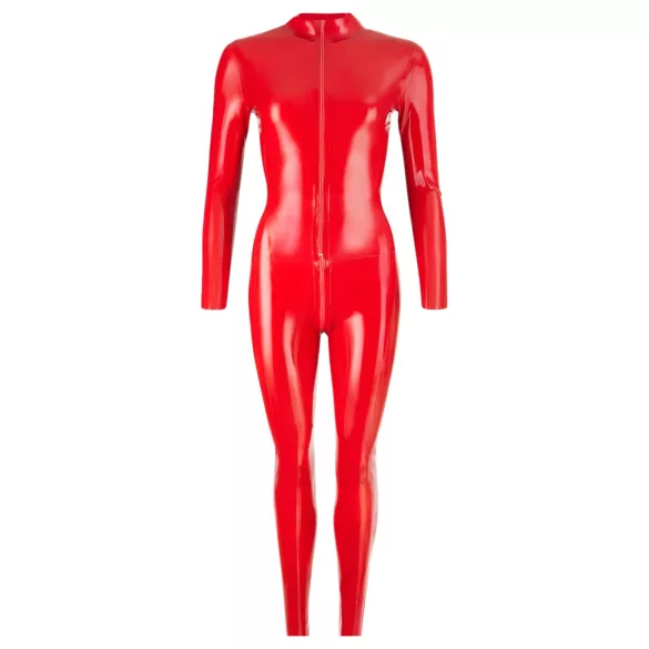 LATEX - combinaison femme manches longues - rouge - S