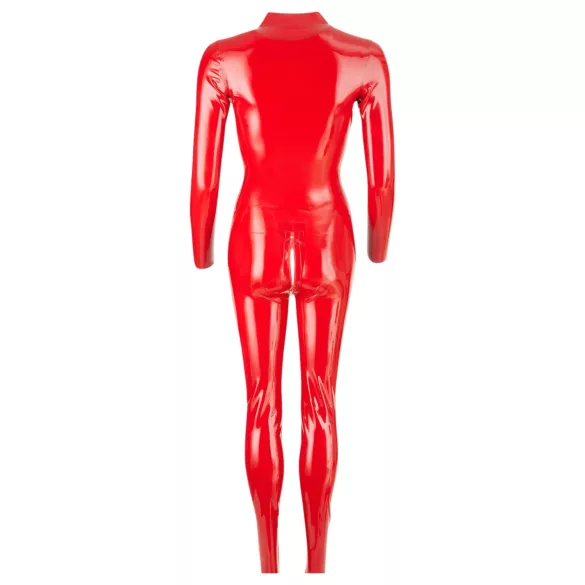 LATEX - combinaison femme manches longues - rouge - S