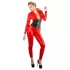 LATEX - combinaison femme manches longues - rouge - L