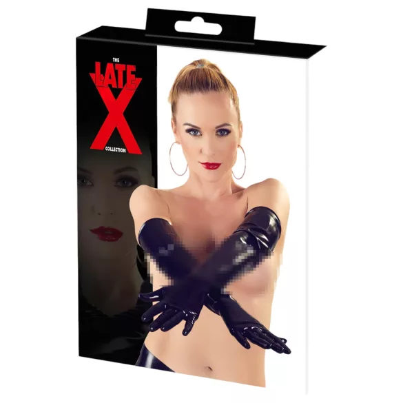 LATEX - gants longs unisexes - noir - L