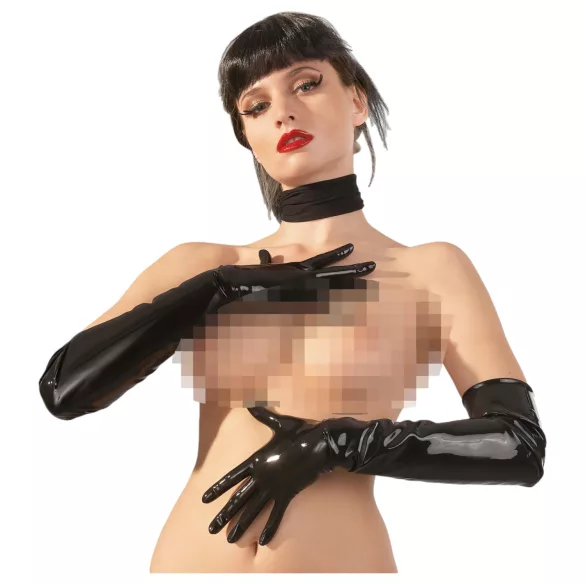 LATEX - gants longs unisexes - noir - XL