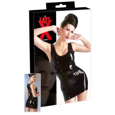LATEX - robe moulante courte sans manches - noir